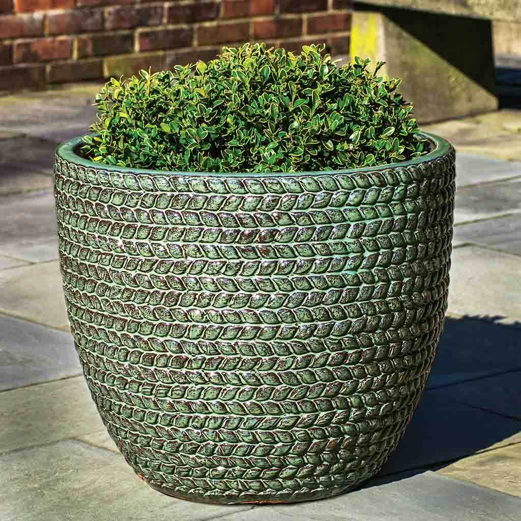 Sisal Weave Planter - Seafoam Green - S/3