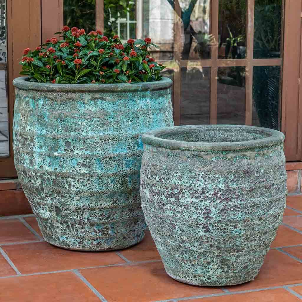 Knossos Planter - Verdigris - S/2