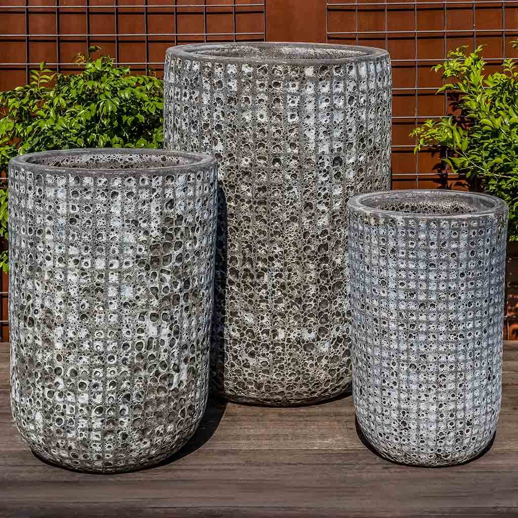 Escada Planter, Tall - Fossil Grey - S/3