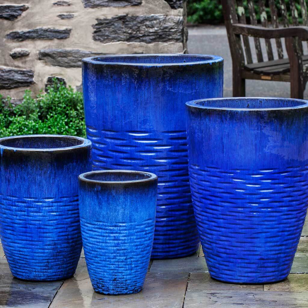 Tall Hyphen Planter - Riviera Blue - S/4