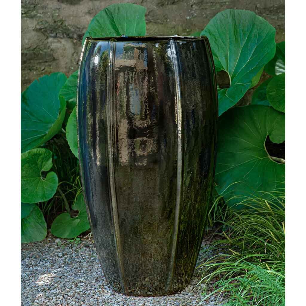Rib Vault Planter, Tall - Metallic - S/1