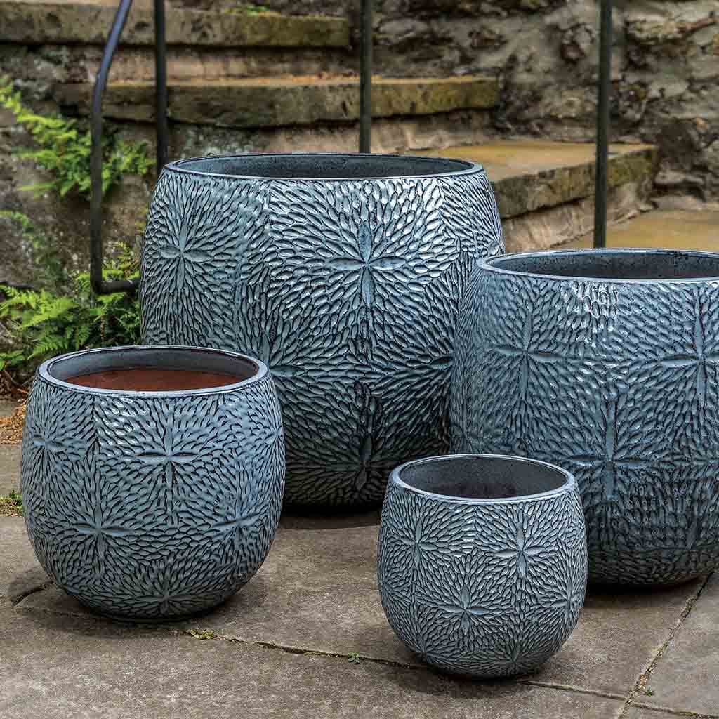 Sand Dollar Planter - French Blue - S/4
