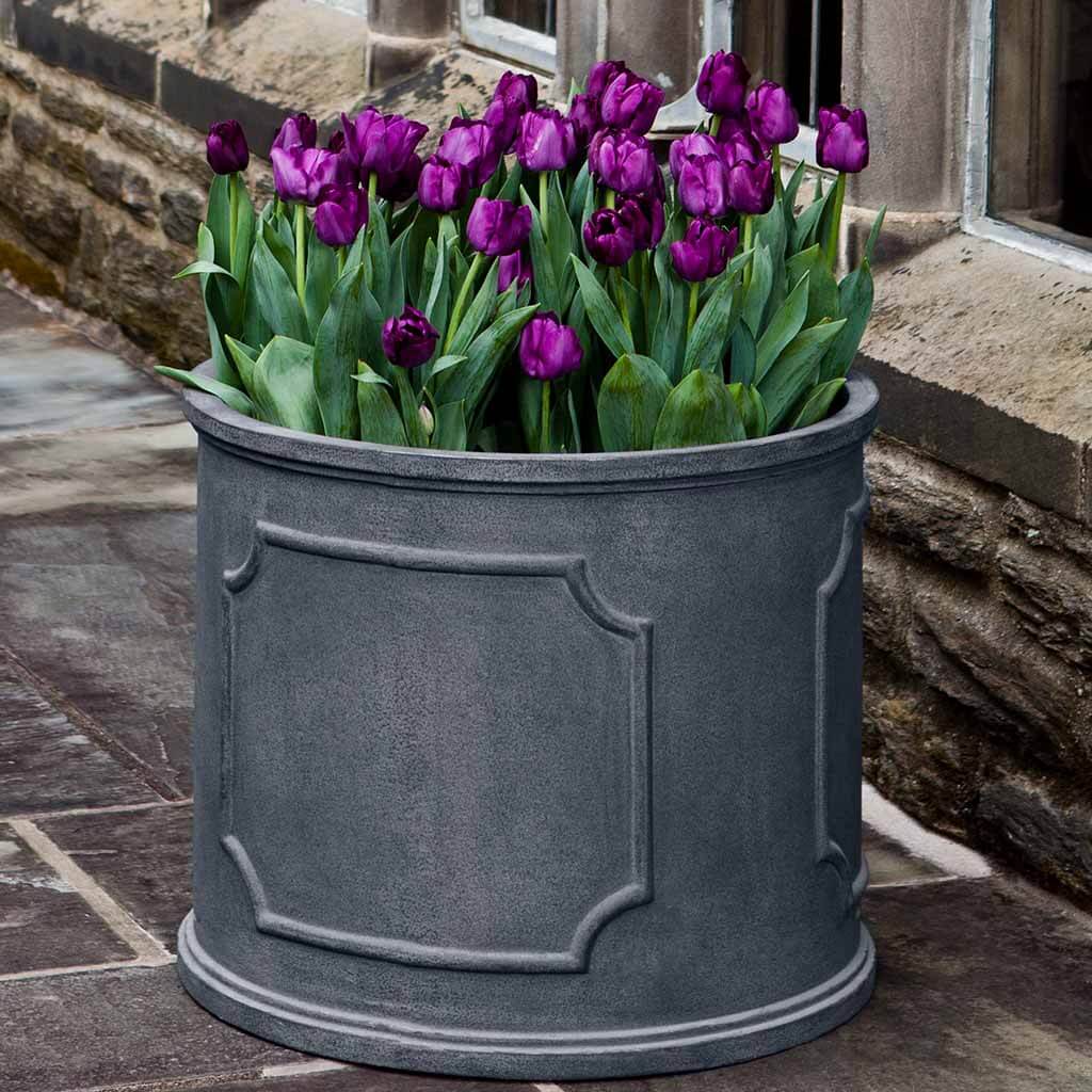 XL Portsmouth Round Planter - Lead Lite