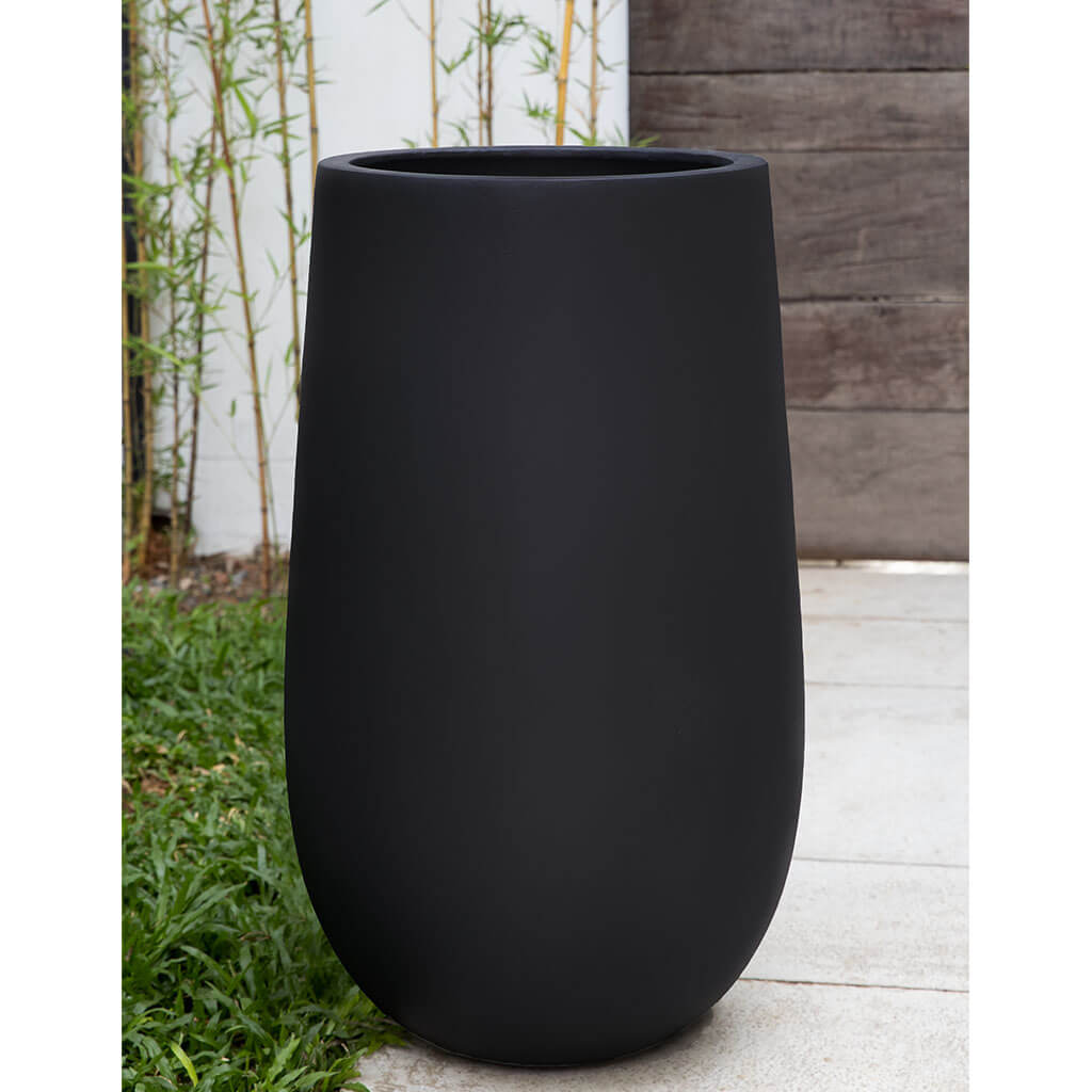 Lg Mews Planter - Onyx Black Lite