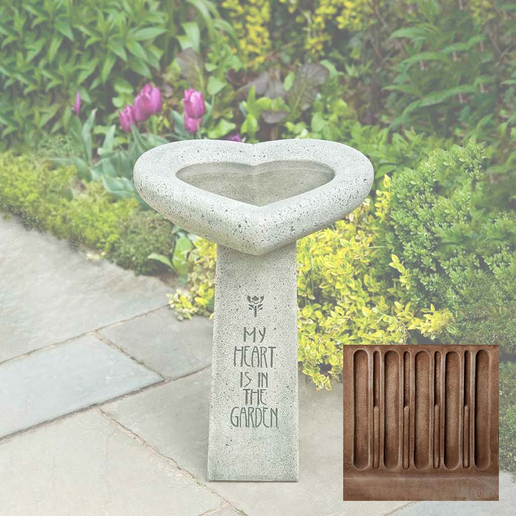 My Heart is in the Garden Birdbath