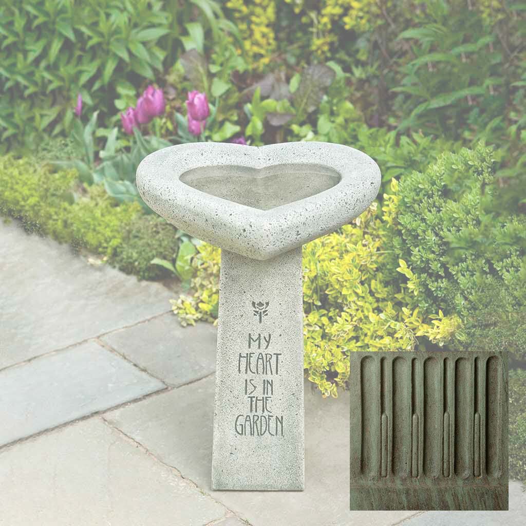 My Heart is in the Garden Birdbath