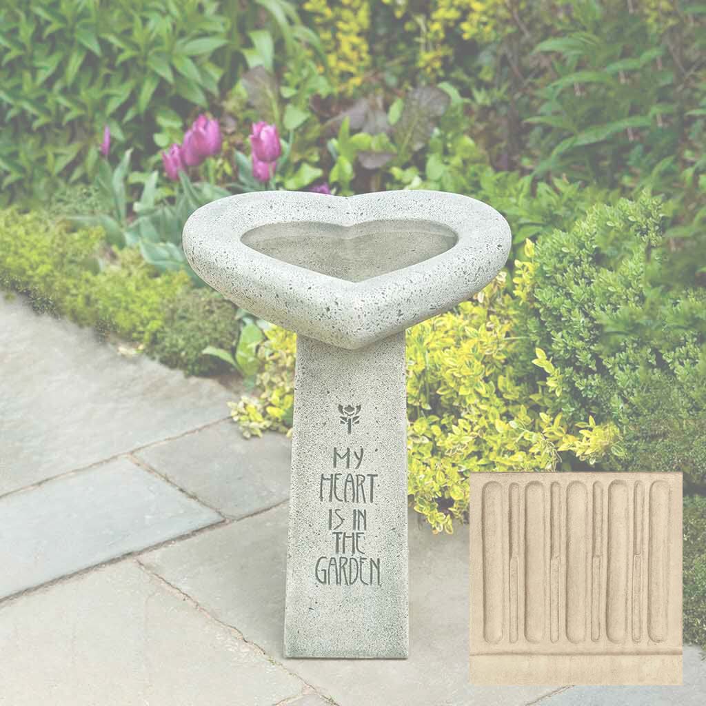 My Heart is in the Garden Birdbath