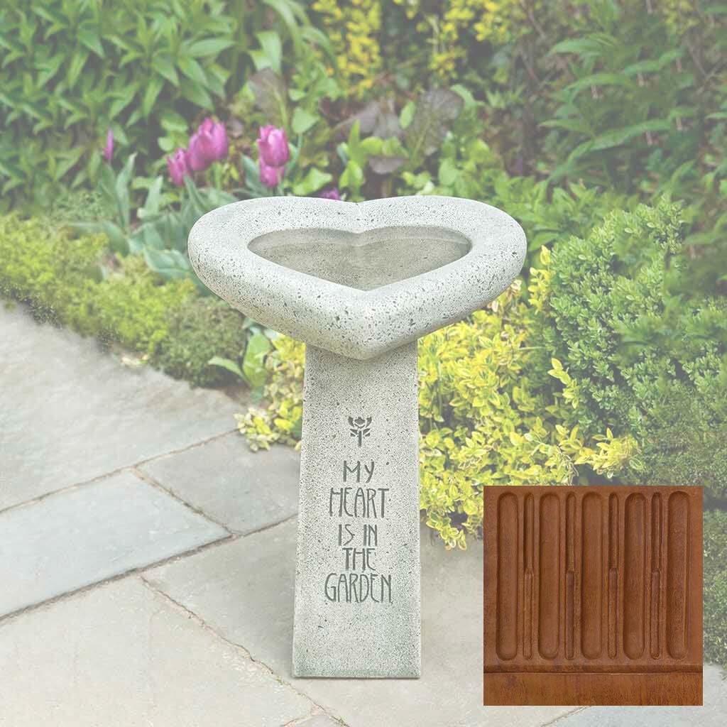 My Heart is in the Garden Birdbath