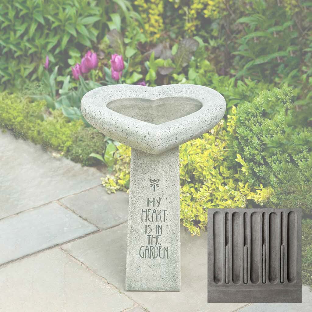 My Heart is in the Garden Birdbath