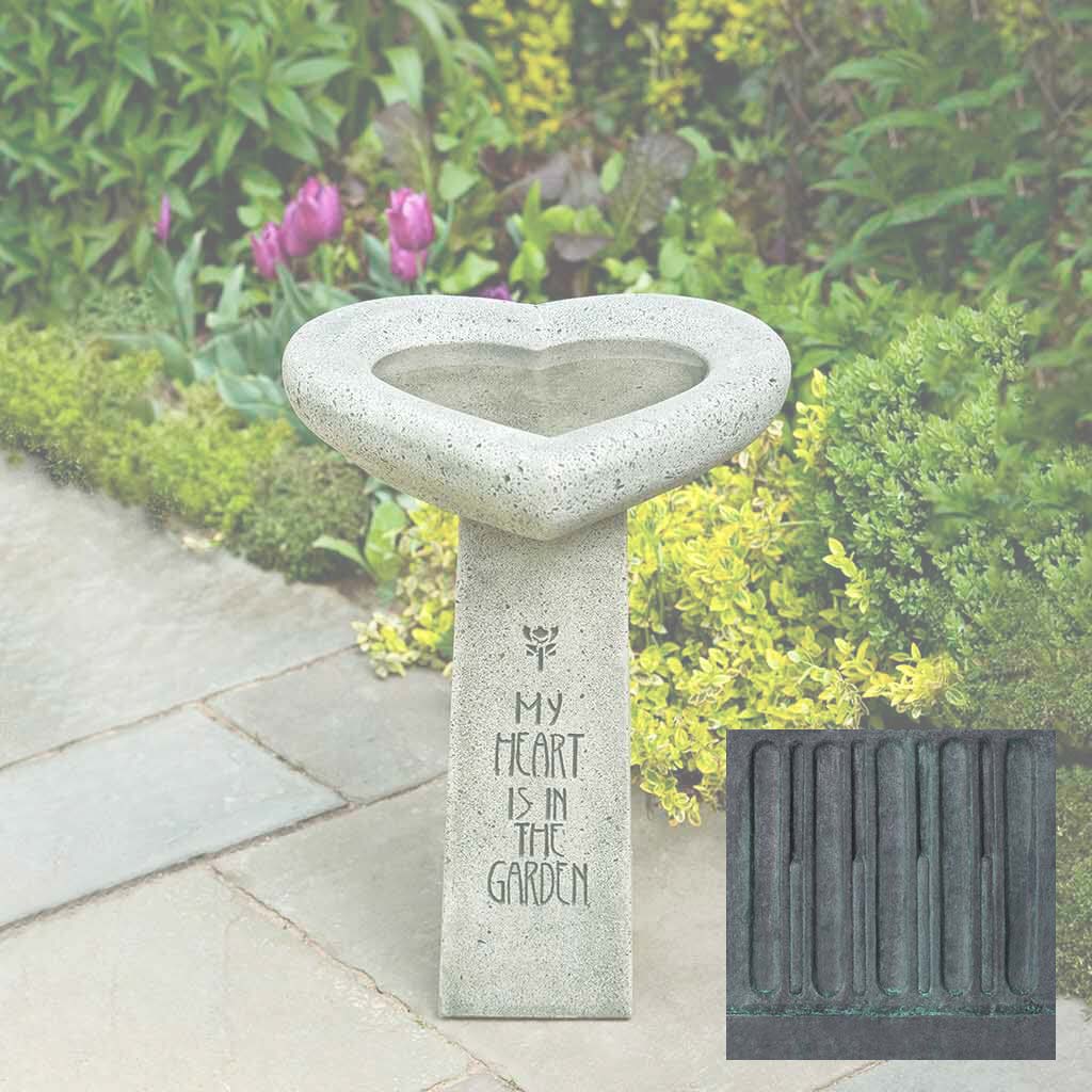 My Heart is in the Garden Birdbath