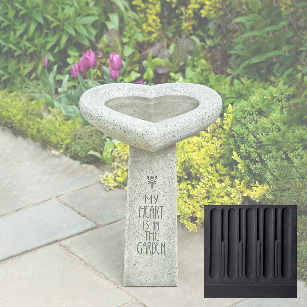 My Heart is in the Garden Birdbath