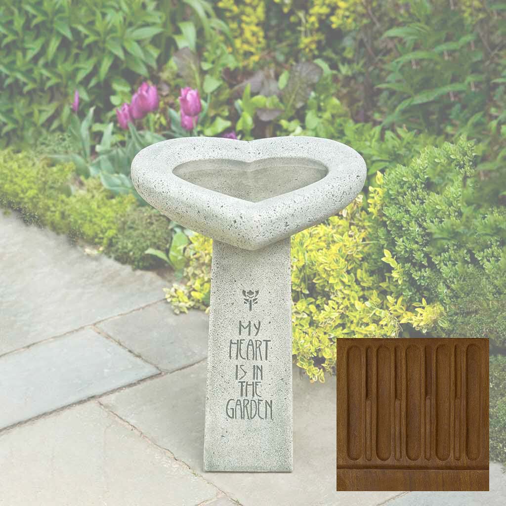 My Heart is in the Garden Birdbath