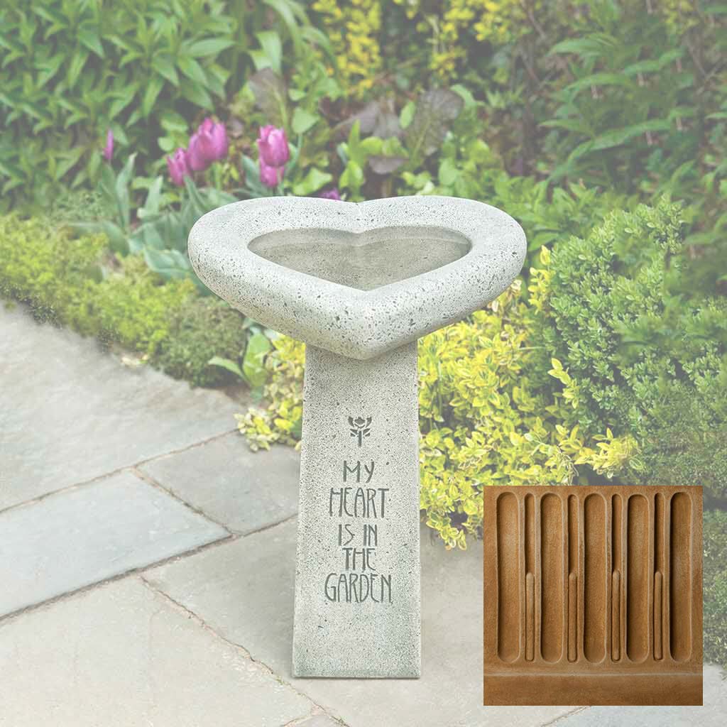 My Heart is in the Garden Birdbath