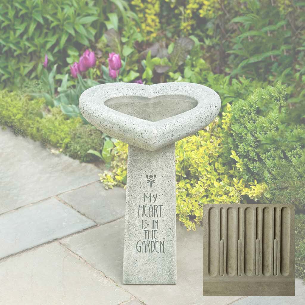 My Heart is in the Garden Birdbath