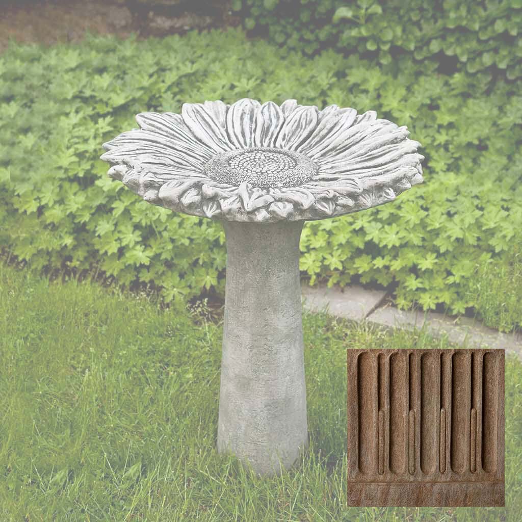 Sunflower Birdbath