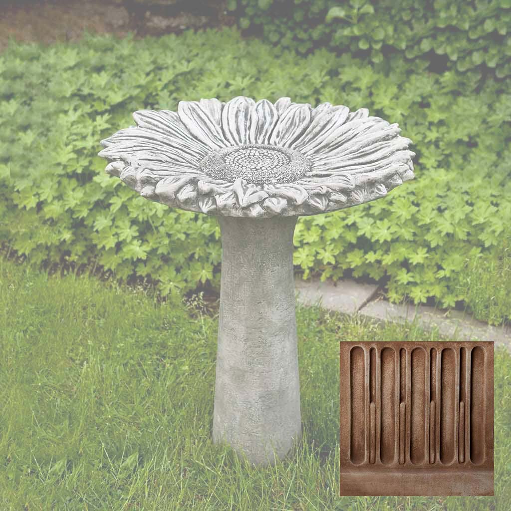Sunflower Birdbath