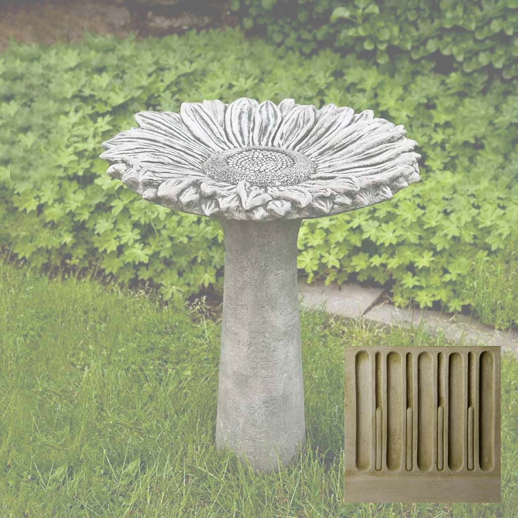 Sunflower Birdbath
