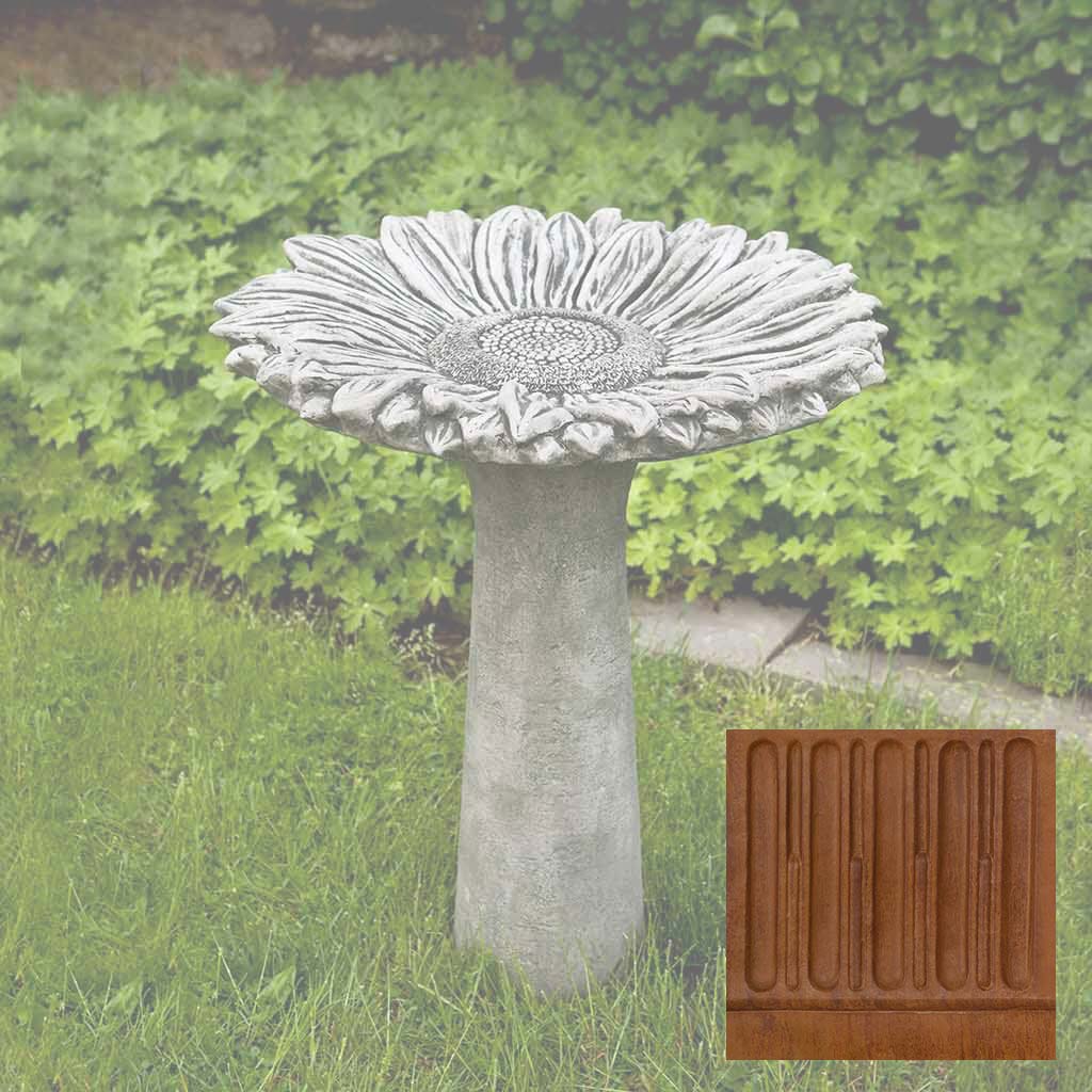 Sunflower Birdbath