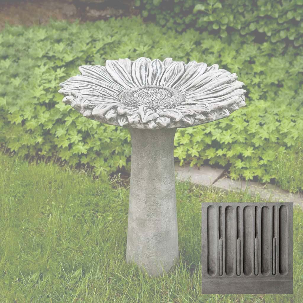 Sunflower Birdbath