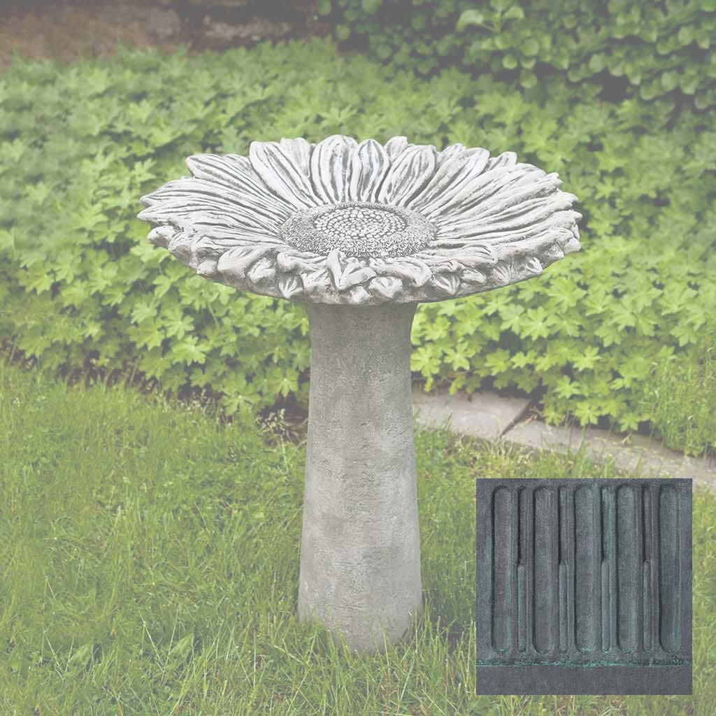 Sunflower Birdbath