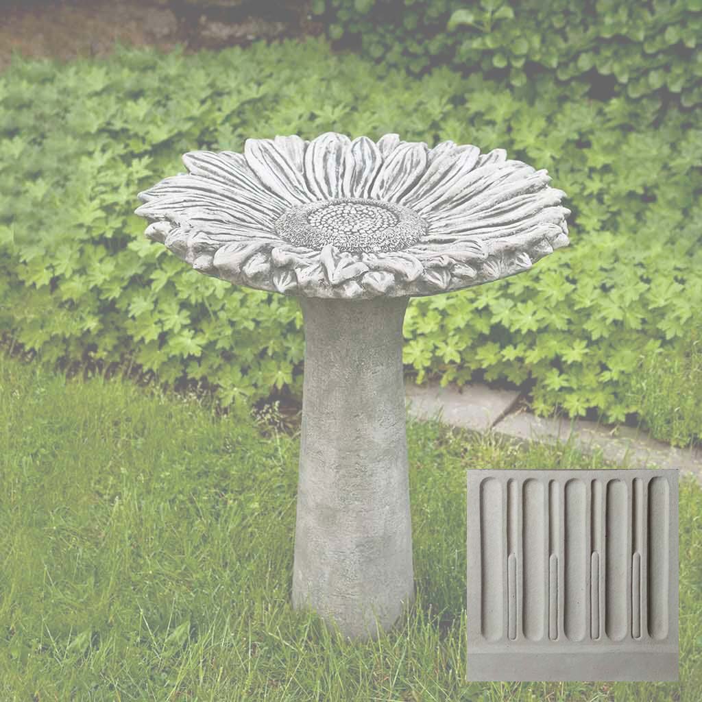 Sunflower Birdbath