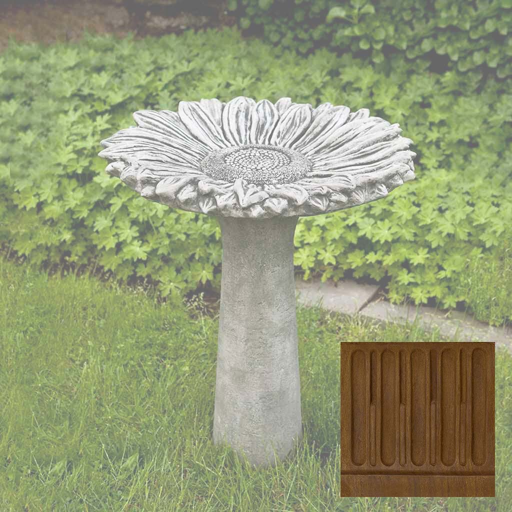 Sunflower Birdbath