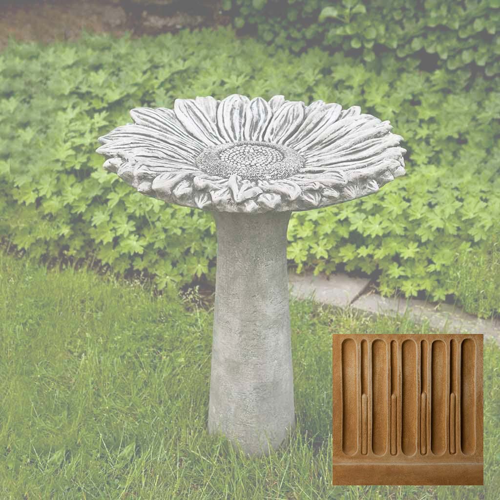 Sunflower Birdbath
