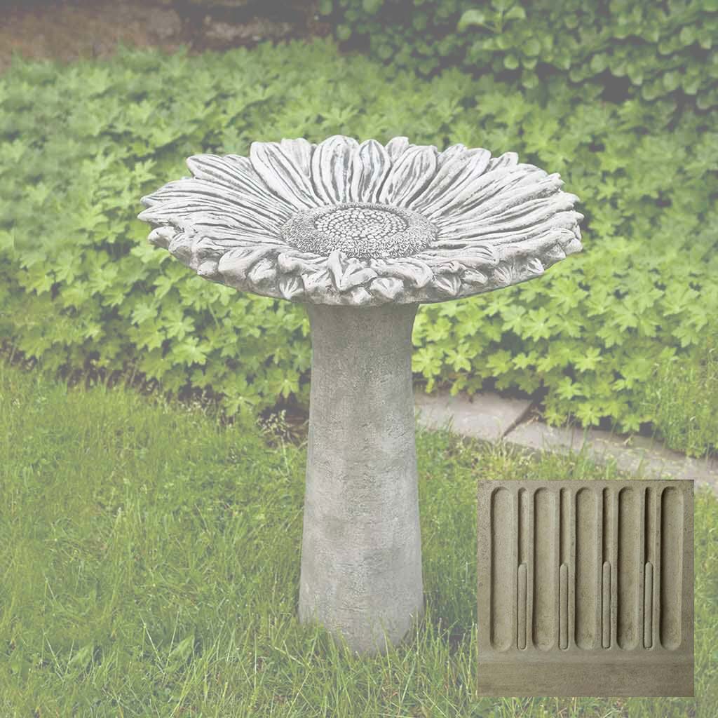 Sunflower Birdbath