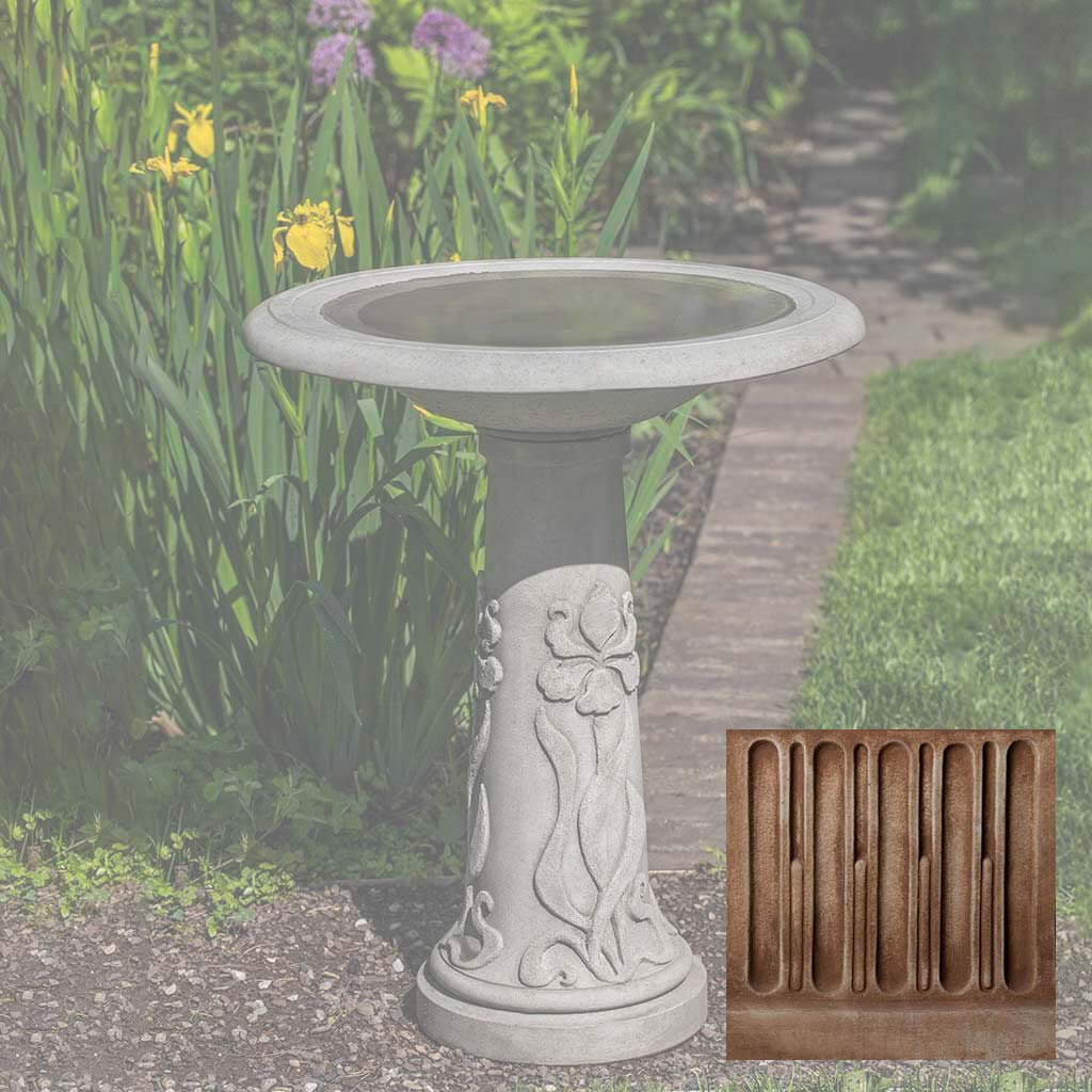 Iris Birdbath