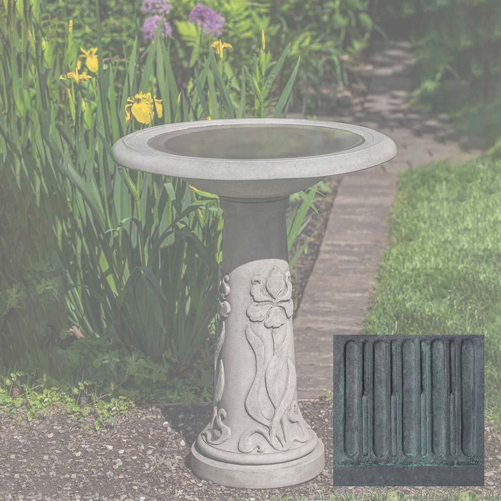 Iris Birdbath