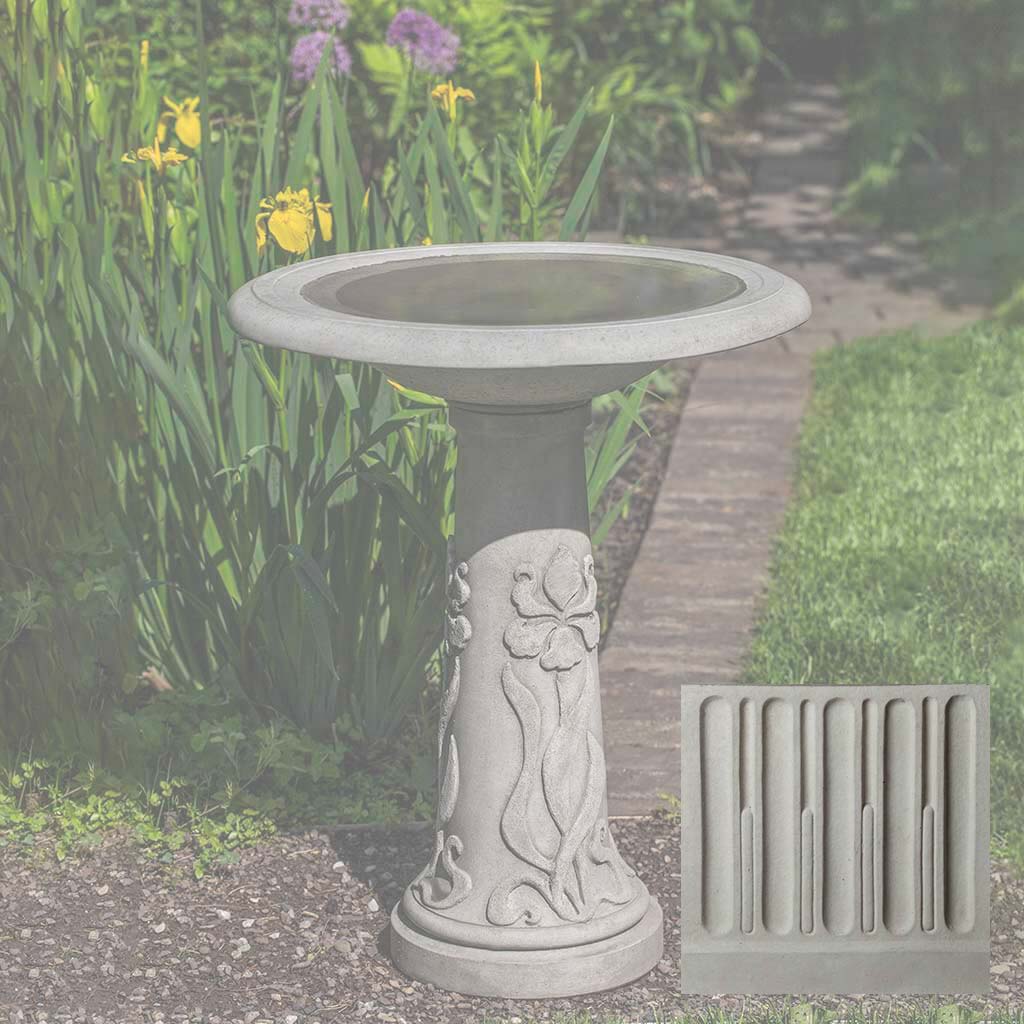 Iris Birdbath