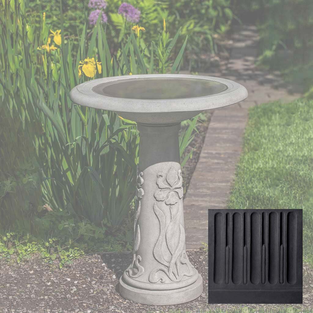 Iris Birdbath