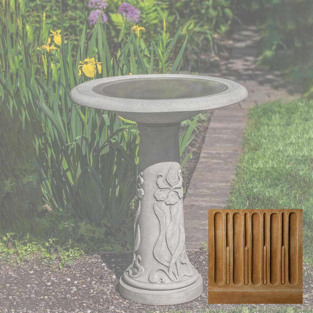 Iris Birdbath