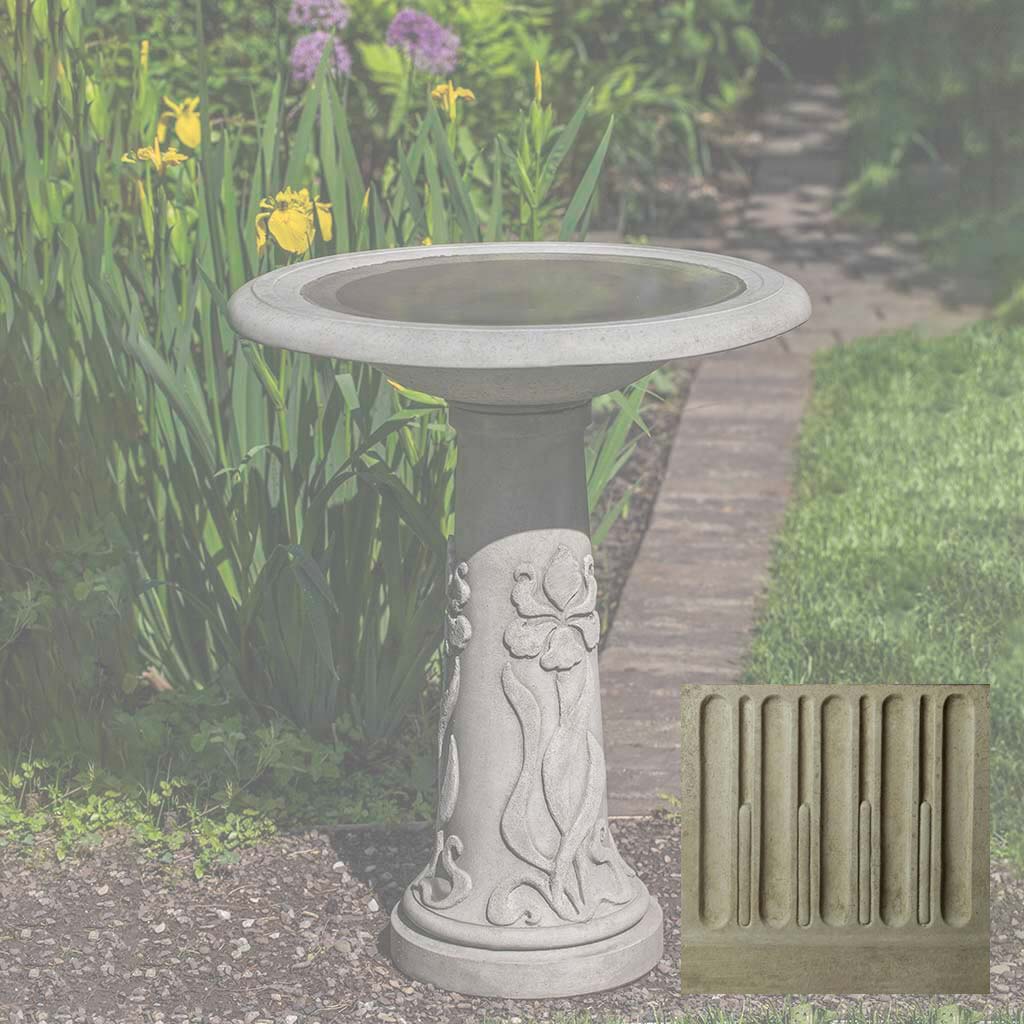Iris Birdbath