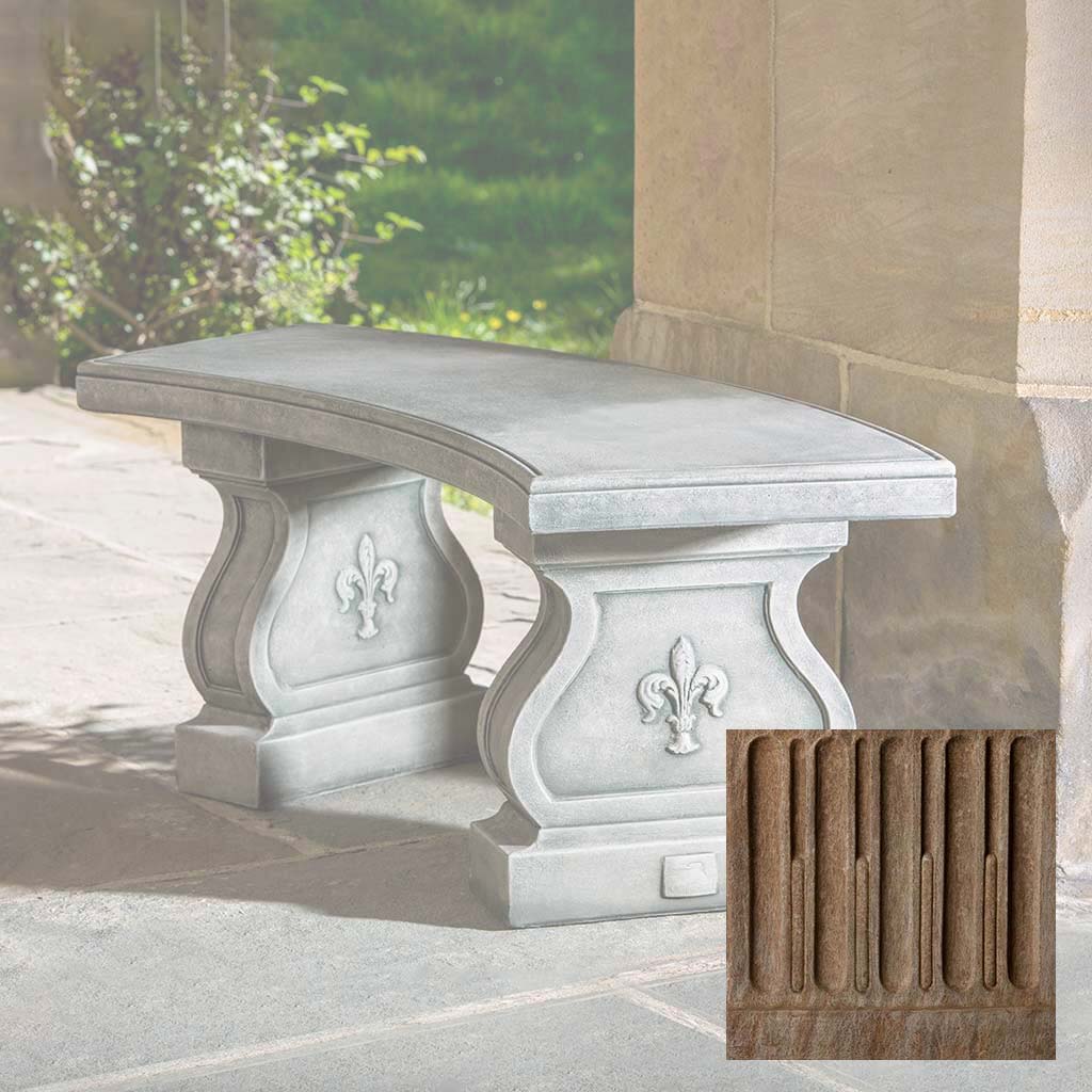 Fleur De Lys Curved Bench