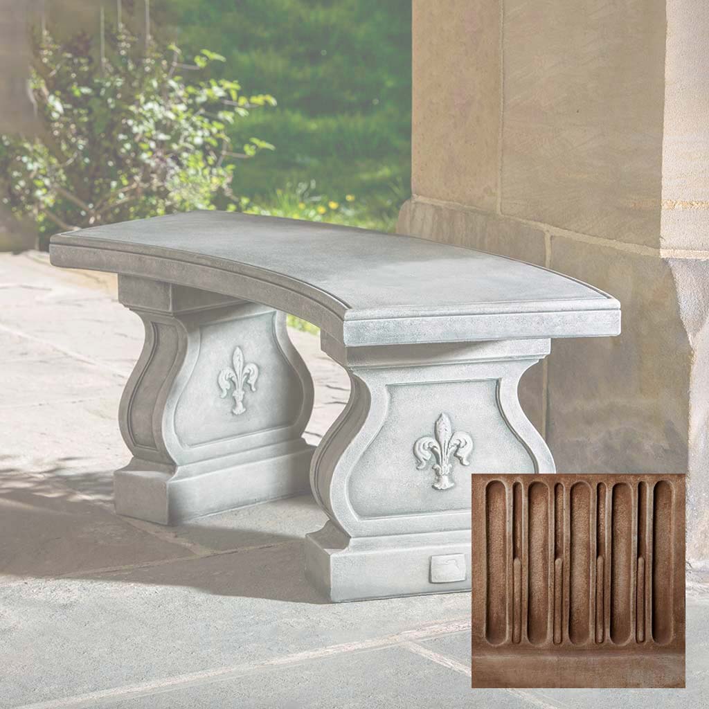 Fleur De Lys Curved Bench