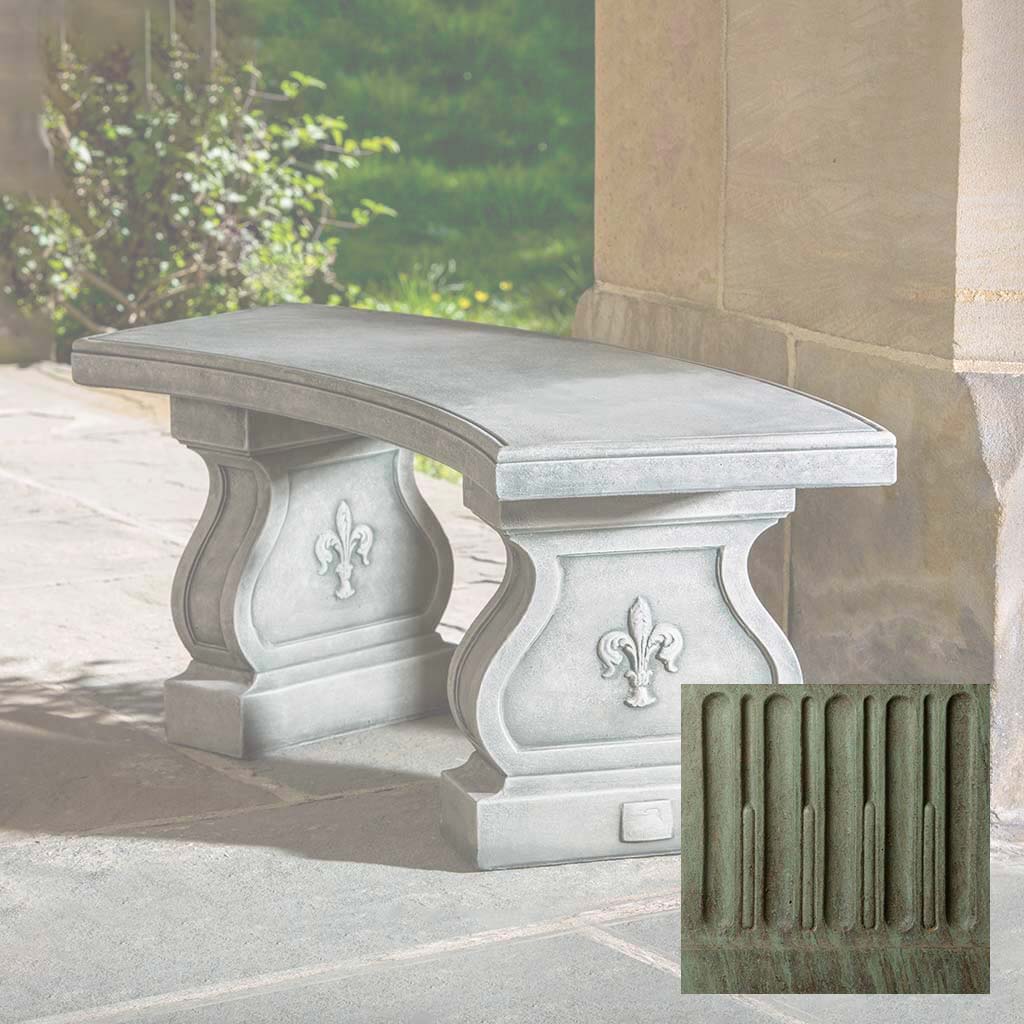 Fleur De Lys Curved Bench