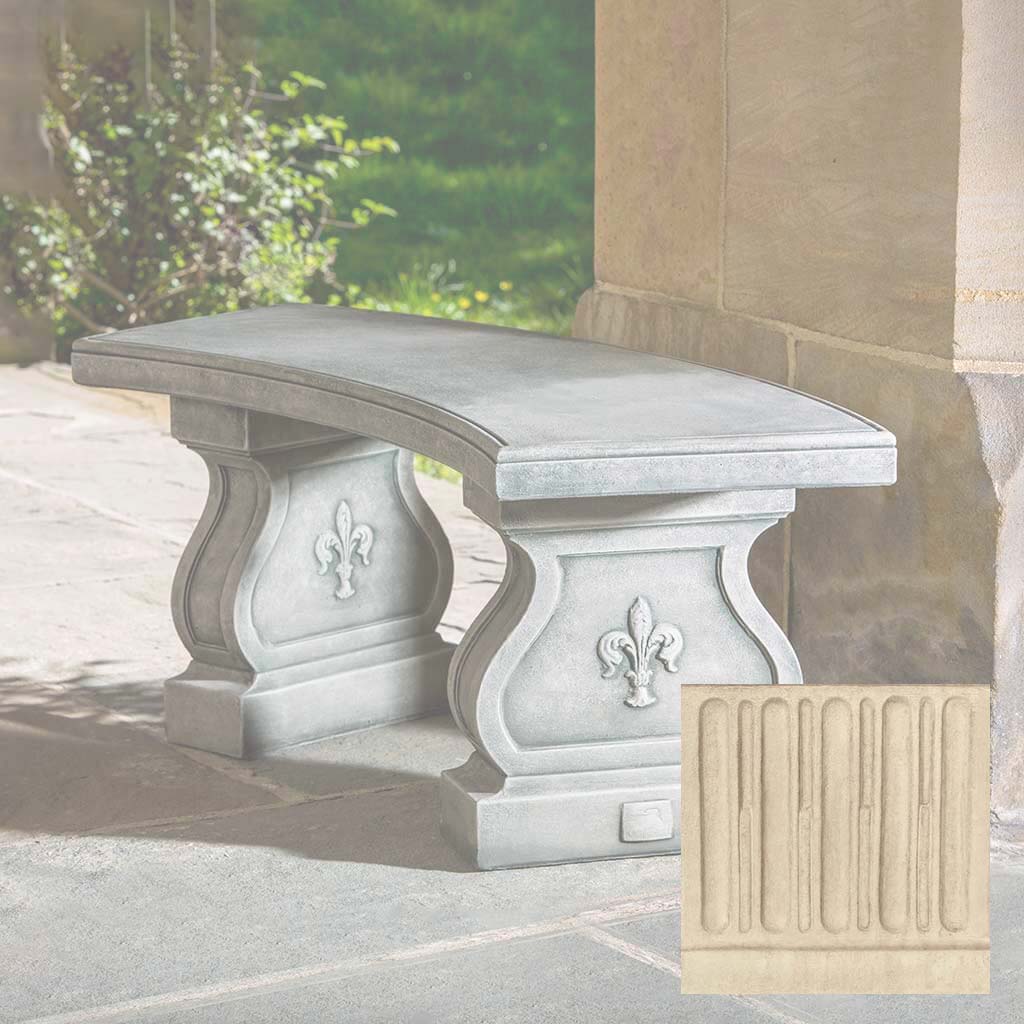 Fleur De Lys Curved Bench