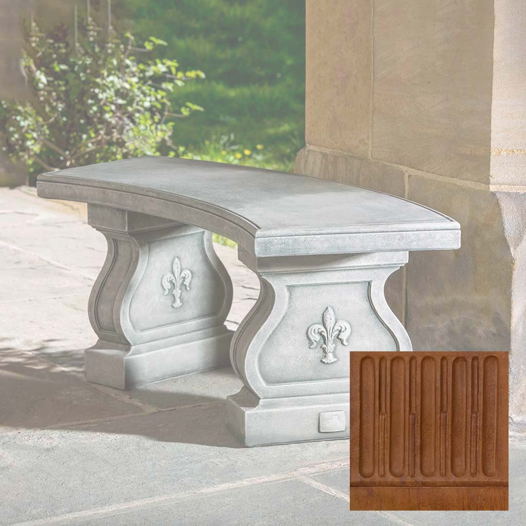 Fleur De Lys Curved Bench