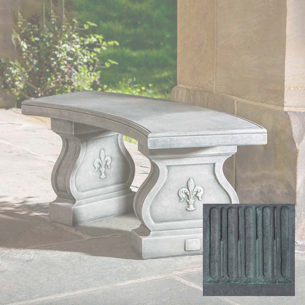 Fleur De Lys Curved Bench