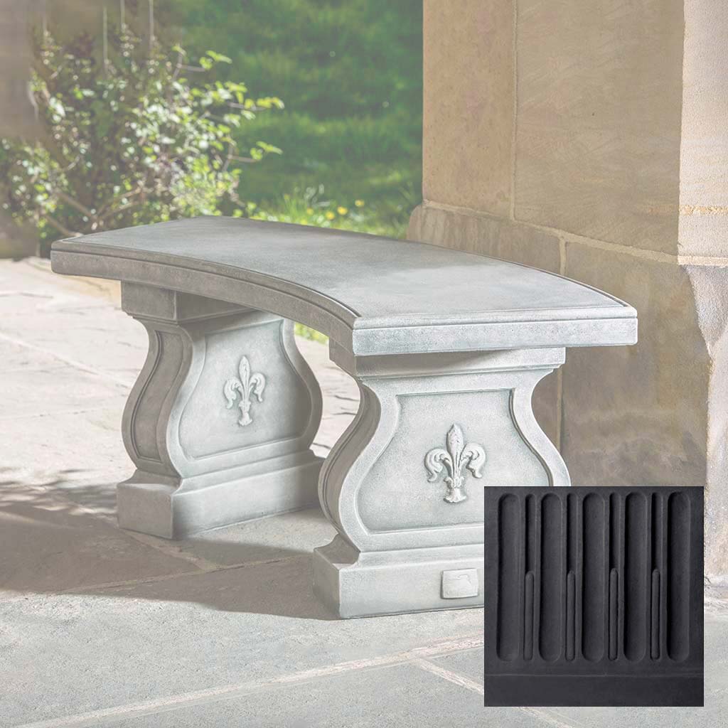 Fleur De Lys Curved Bench
