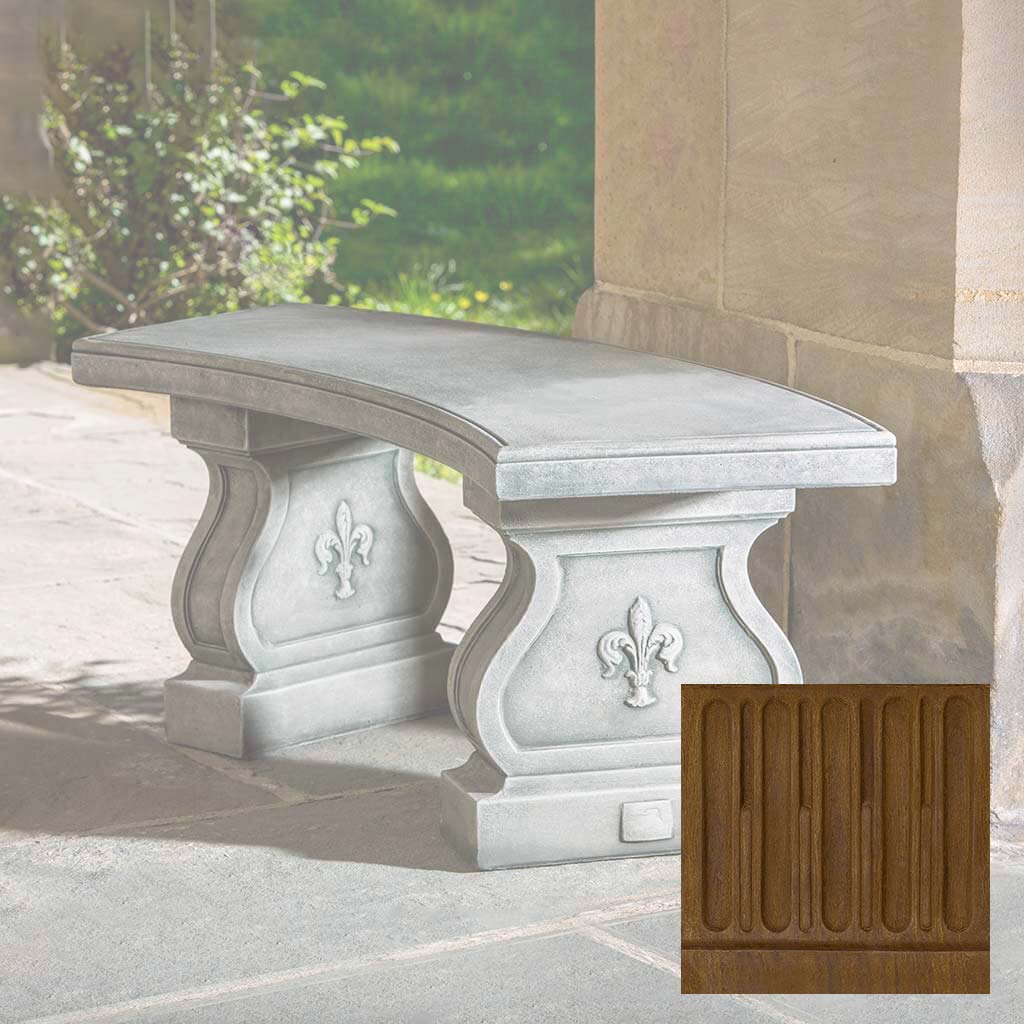 Fleur De Lys Curved Bench
