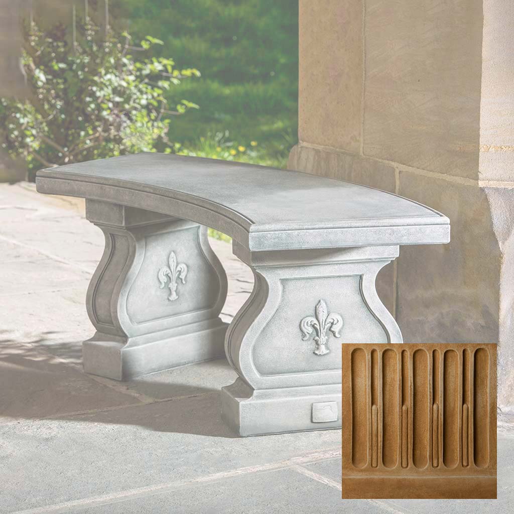 Fleur De Lys Curved Bench