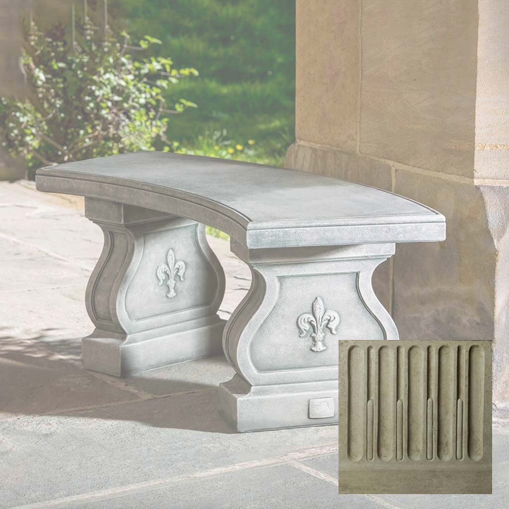 Fleur De Lys Curved Bench