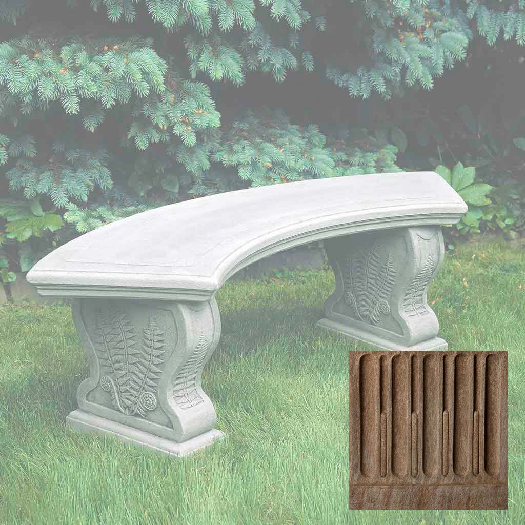 Curved Woodland Ferns Bench