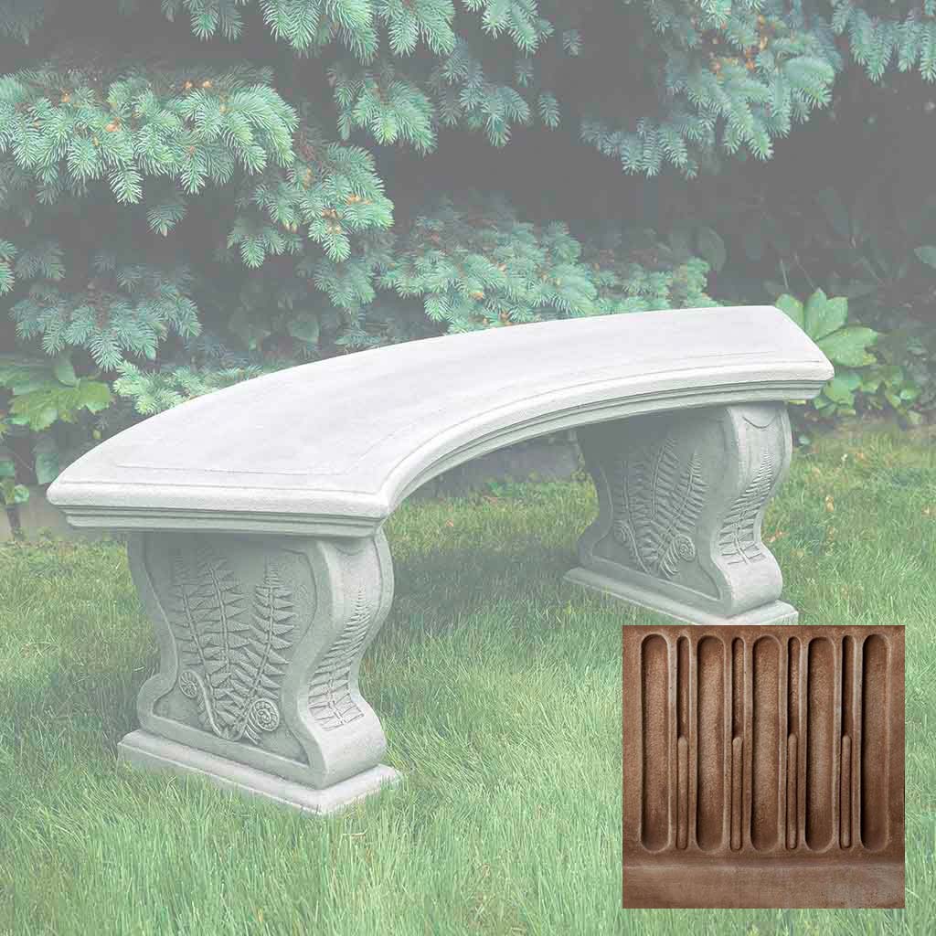 Curved Woodland Ferns Bench