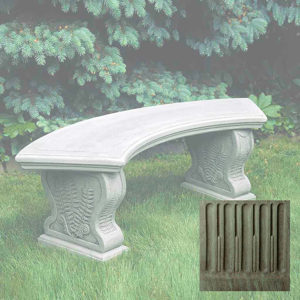 Curved Woodland Ferns Bench