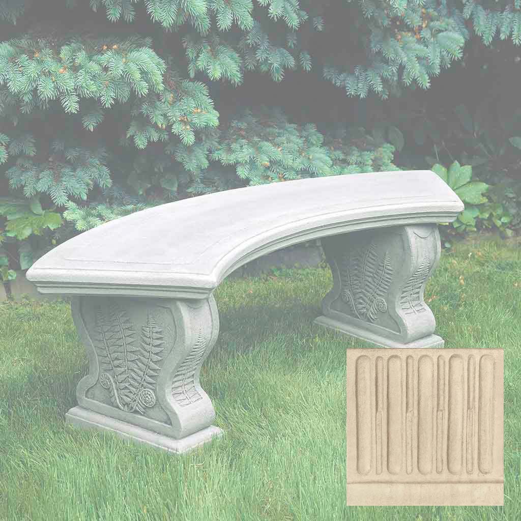 Curved Woodland Ferns Bench
