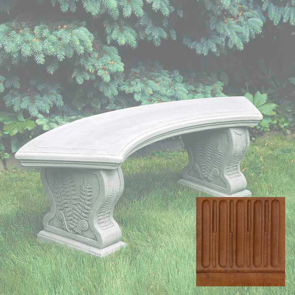 Curved Woodland Ferns Bench
