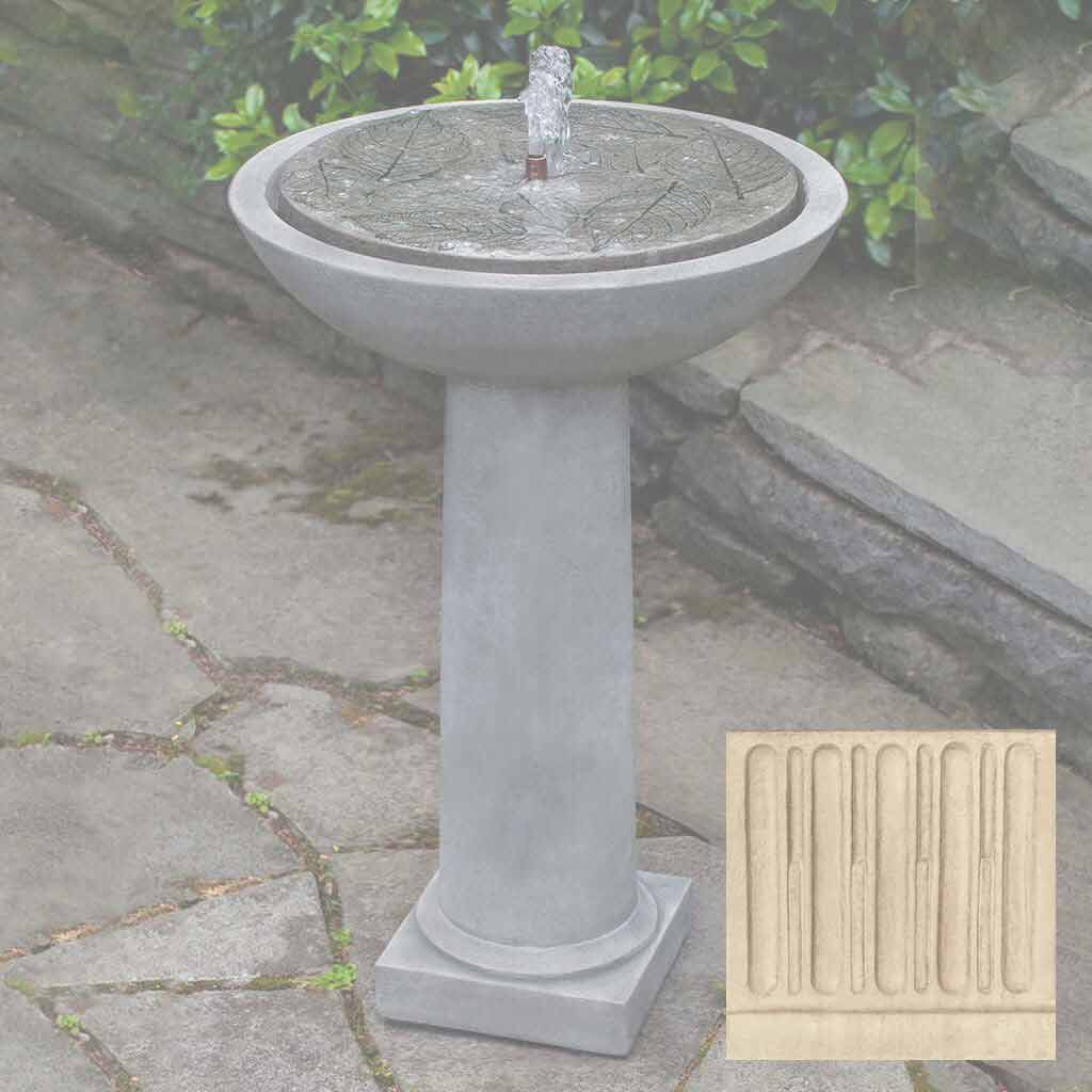 Hydrangea Leaves Birdbath Fountain